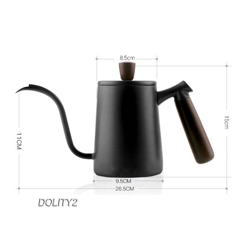 Ấm Đun Nước Inox 304 Cổ Ngỗng Hẹp Dài Màu Đen 304