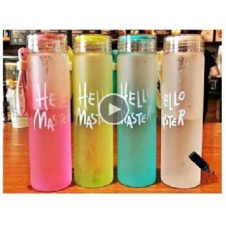 💥  XÃ KHO💥 Chai Nước Thủy Tinh Hello Master 480ml ( Nhiều Màu )