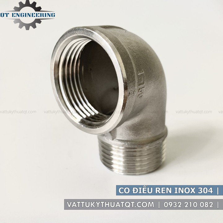 Co Điếu Ren Inox 304 | DN8,DN10,DN15,DN20