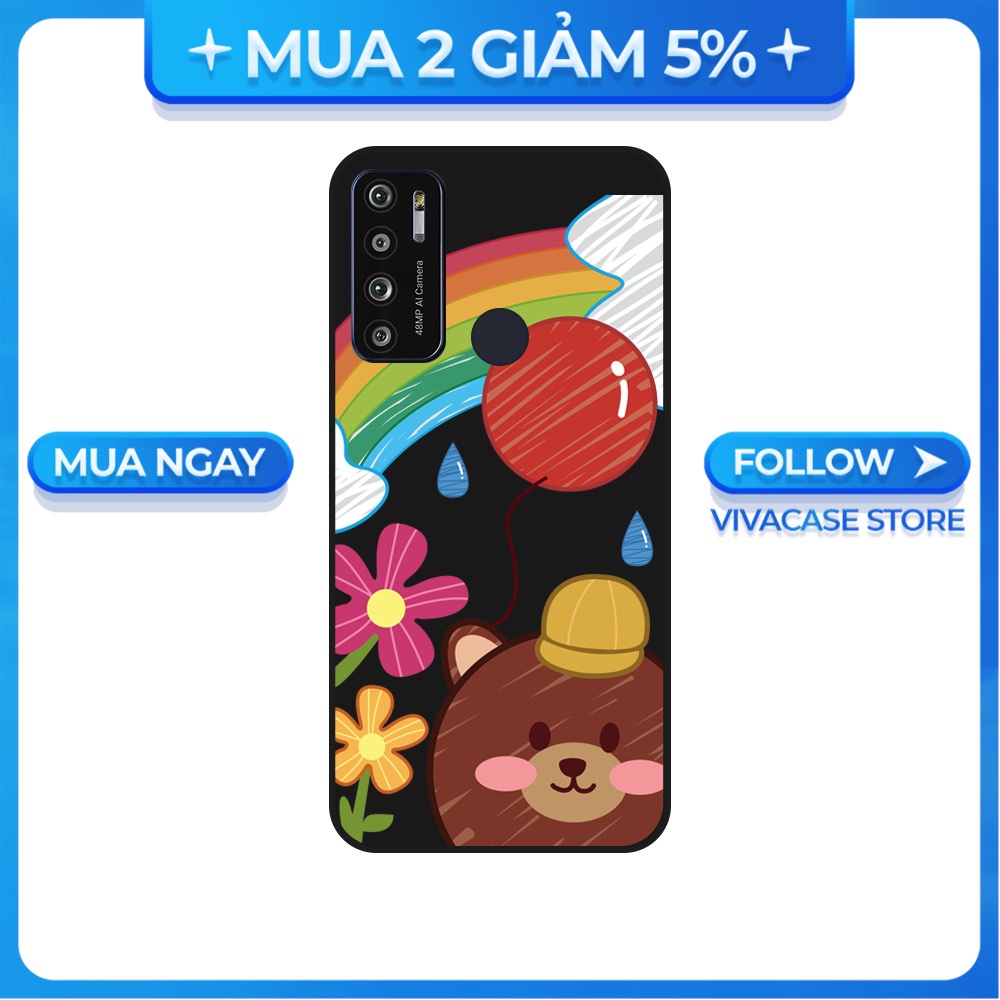 Ốp lưng Vsmart Joy 3/Joy 4/Active 3/Bee 3/Live/...dẻo đen hình Thỏ Gấu tranh vẽ
