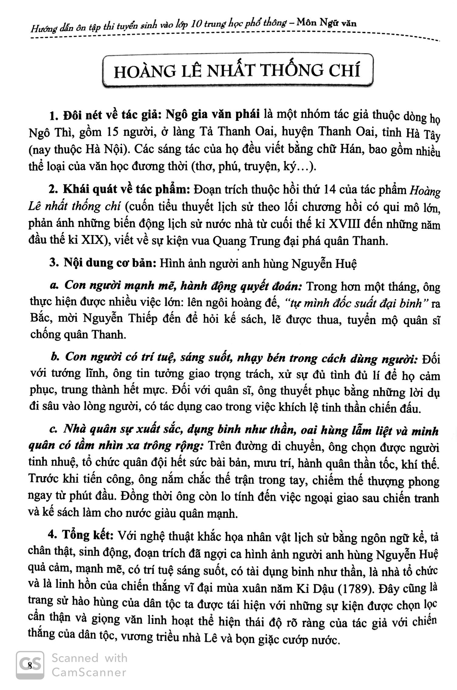 Sách - Hướng Dẫn Ôn Tập Thi Tuyển Sinh Lớp 10 Trung Học Phổ Thông - Môn Ngữ Văn (Tái Bản 2019)