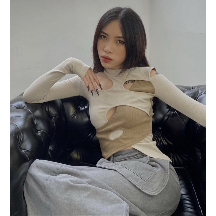 | DIZZIE | Áo phối CUT-OUT Top