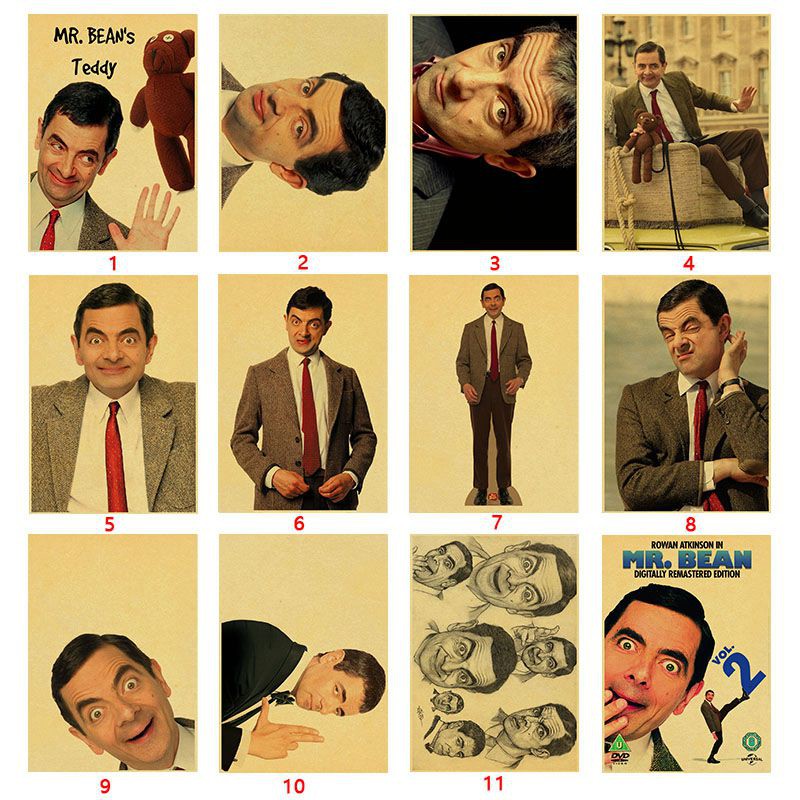 Áp Phích Dán Tường Trang Trí Nội Thất Chữ Mr. Bean