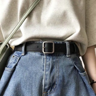 [RẺ VÔ ĐỊCH] Thắt lưng nữ ulzzang mặt vuông bản to, phụ kiện thời trang nam nữ,thắt lưng dập lỗ Hàn Quốc unisex freesize