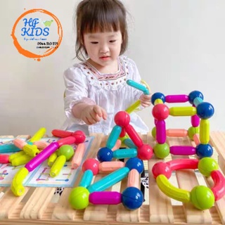 Nam Châm dạng que, loại 64 que. Cho bé tự do sáng tạo