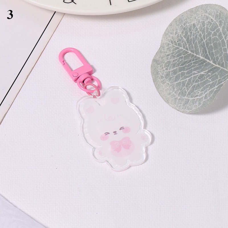 Móc Khóa Acrylic Hình Thỏ/Gấu Dễ Thương