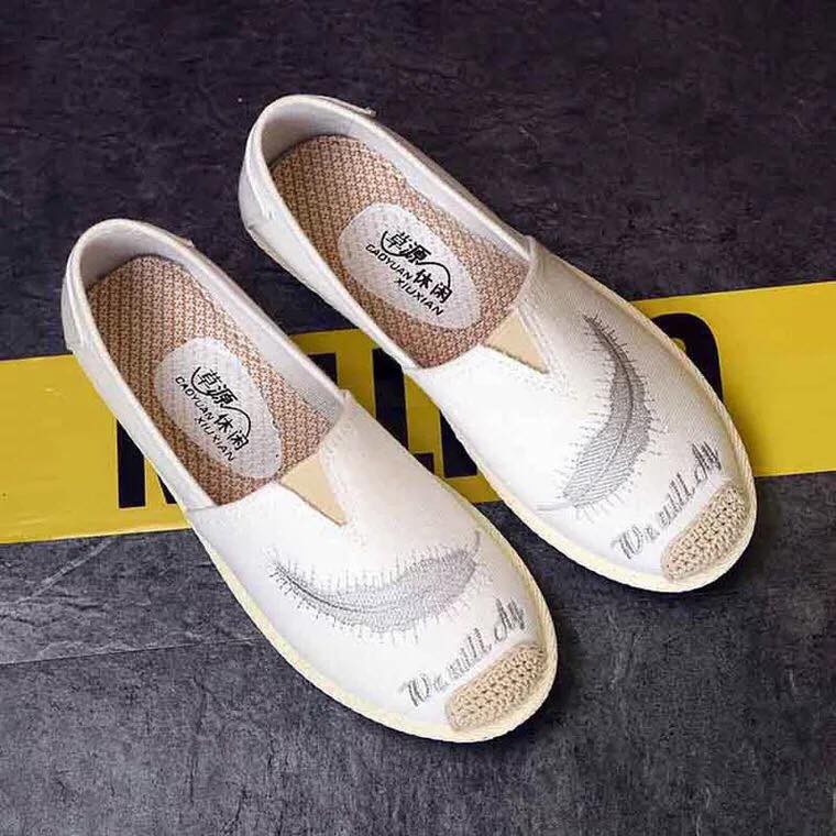 Giày lười họa tiết lông vũ cho nữ - MH14 | BigBuy360 - bigbuy360.vn
