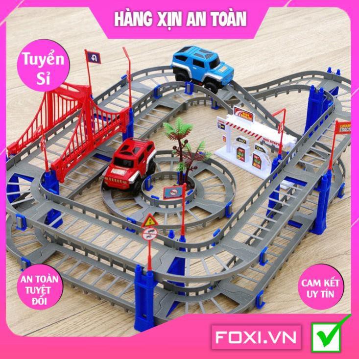 Mô hình lắp ráp đường ray xe lửa Foxi-Xếp hình tàu hỏa-tàu lượn siêu tốc-đa dạng và sáng tạo-tăng sự khéo léo cho đôitay