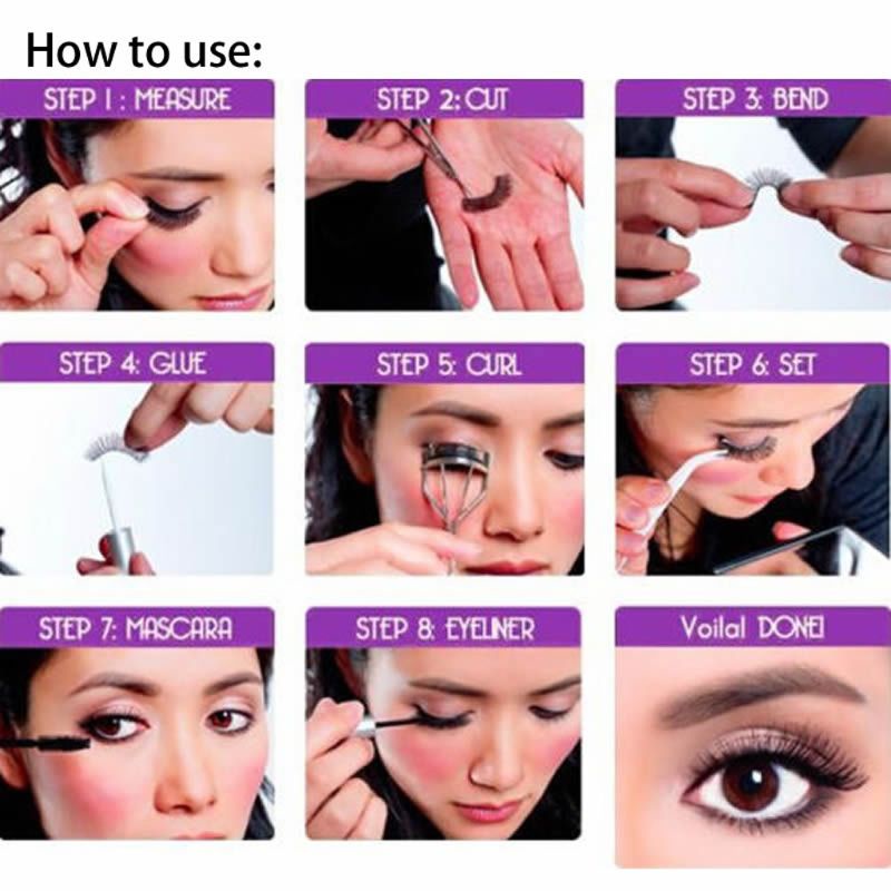 Set 5 Cặp Lông Mi Giả Dày Và Dài Màu Đen Tự Nhiên YOUYO