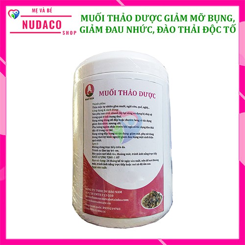 MUỐI THẢO DƯỢC GIÚP SĂN CHẮC BỤNG, GIẢM ĐAU MỎI, ĐÀO THẢI ĐỘC TỐ NUDACO