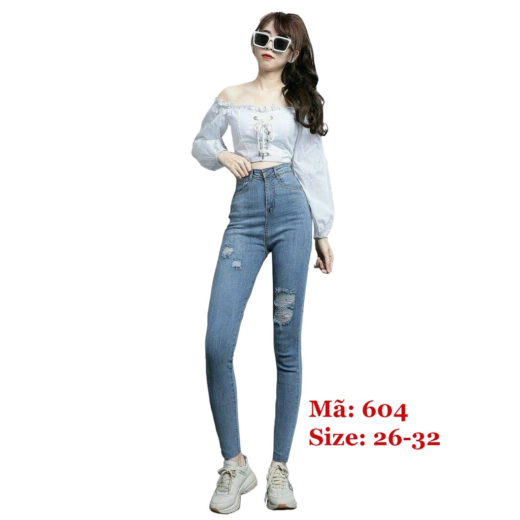 Quần Jean Nữ Lưng Cao Hàn Quốc, Quần bò nữ bao đẹp y hình thời trang nhất 2021 (nhiều mẫu) A-T Fashion - QJN604