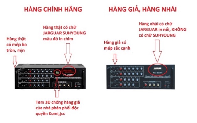 Amply Jarguar PA-203N Komi Chính Hãng Hàng Lướt (hàng không có sẵn phải đặt)