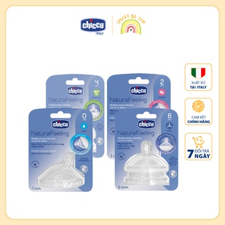 Núm ty thay bình sữa Chicco Natural Feeling 0+,2m+,4m+,6m+