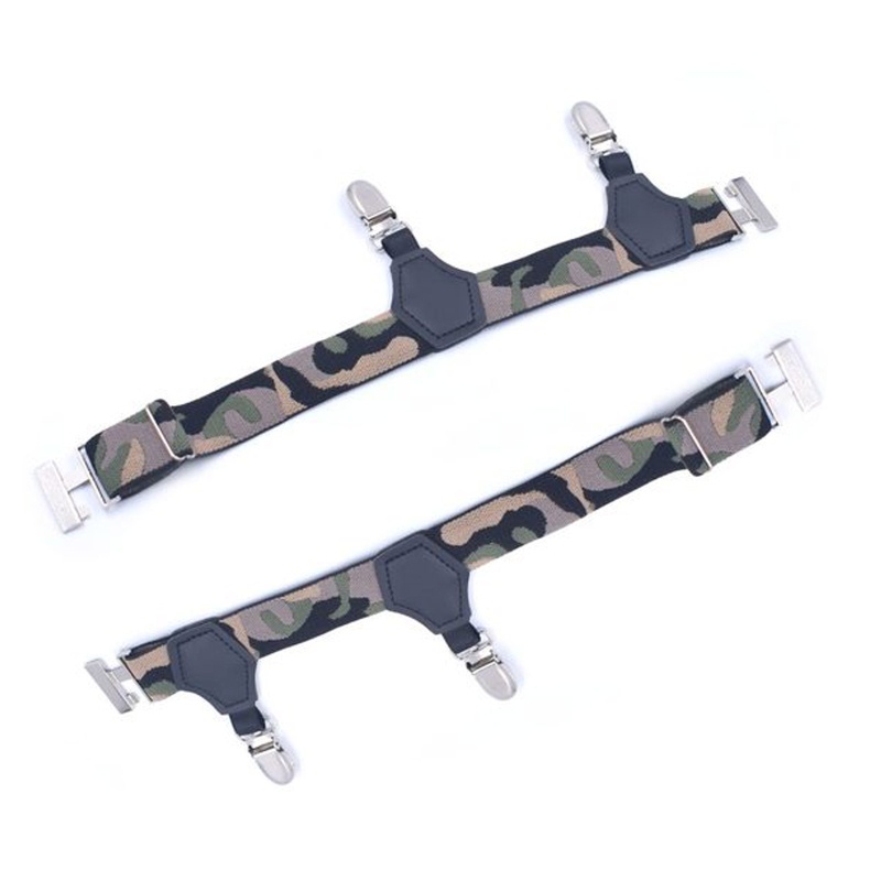 Set 2 Dây Đai Giữ Vớ Họa Tiết Rằn Ri Chất Liệu Nylon Co Giãn Chống Trượt Có Thể Điều Chỉnh Cho Nam Nữ