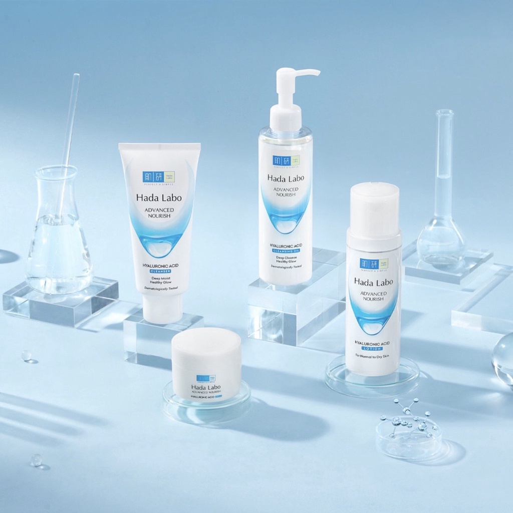 Bộ 4 sản phẩm chăm sóc da dưỡng ẩm tối ưu Hada Labo Advanced Nourish
