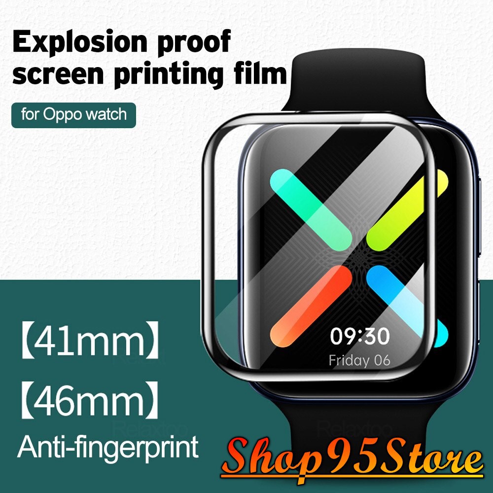 Dán chống xước Full viền đen dành cho Oppo Watch 41mm 46mm