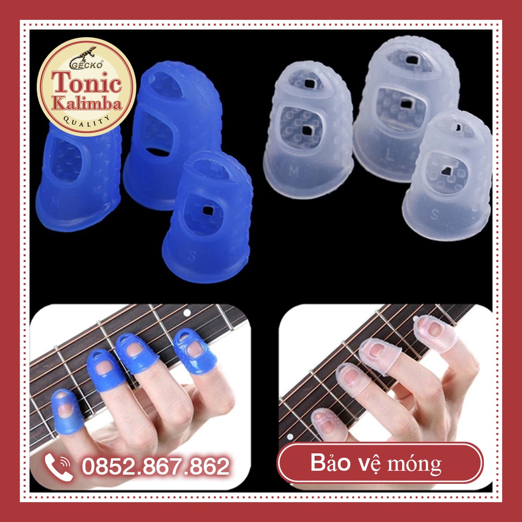 Dụng cụ bảo vệ móng tay bao ngón tay nhựa khi tập đàn kalimba 17 phím kalimba gecko kalimba kimi kalimba trong suốt