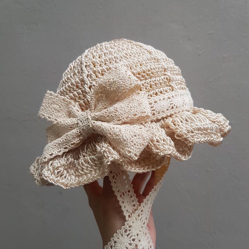 Mũ bánh bèo tiểu thư handmade cho bé