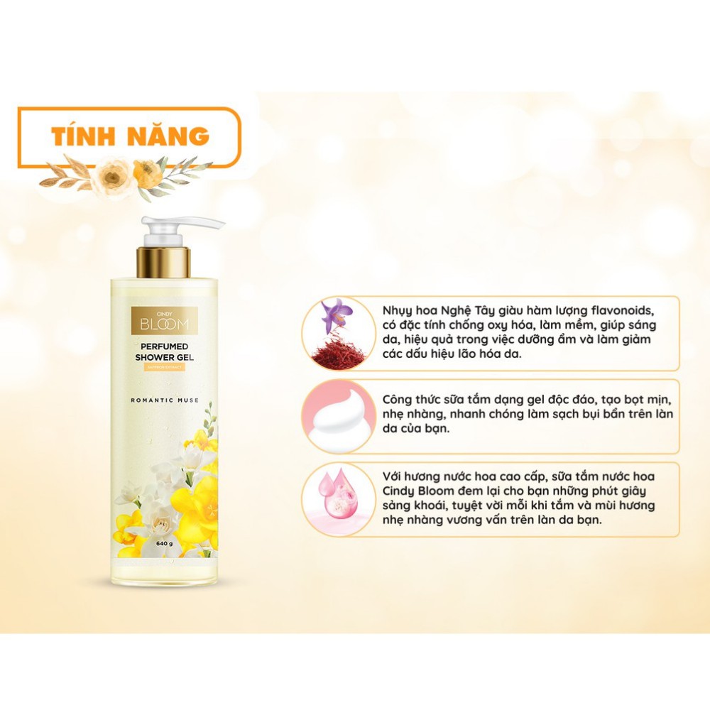 Sữa Tắm Nước Hoa Cindy Bloom Romantic Muse 640g