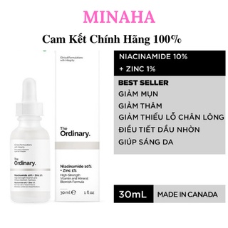 Tinh chất Niacinamide 10% + Zinc 1% - The Ordinary, Tinh Chất Giảm Mụn Thu Nhỏ Lỗ Chân lông