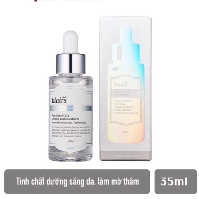 [Mã 2611TIEUDUNG100K giảm 8% đơn 500K] COMBO Serum Vitamin C + Kem Dưỡng Klairs Freshly Juiced Vitamin E Chính Hãng | BigBuy360 - bigbuy360.vn