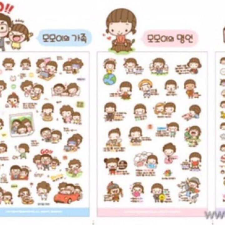 Miếng Dán Trang Trí Sticker Hoạt Hình Momoi Trang Trí Điện Thoại, Laptop, Scrapbook, Album, Nhật ký và Đồ dùng Cá Nhân