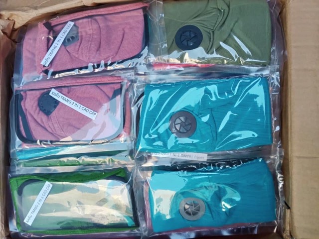 Khẩu trang vải 3 in 1 có kính chắn và bộ lọc khí mẫu mới 2020 | BigBuy360 - bigbuy360.vn