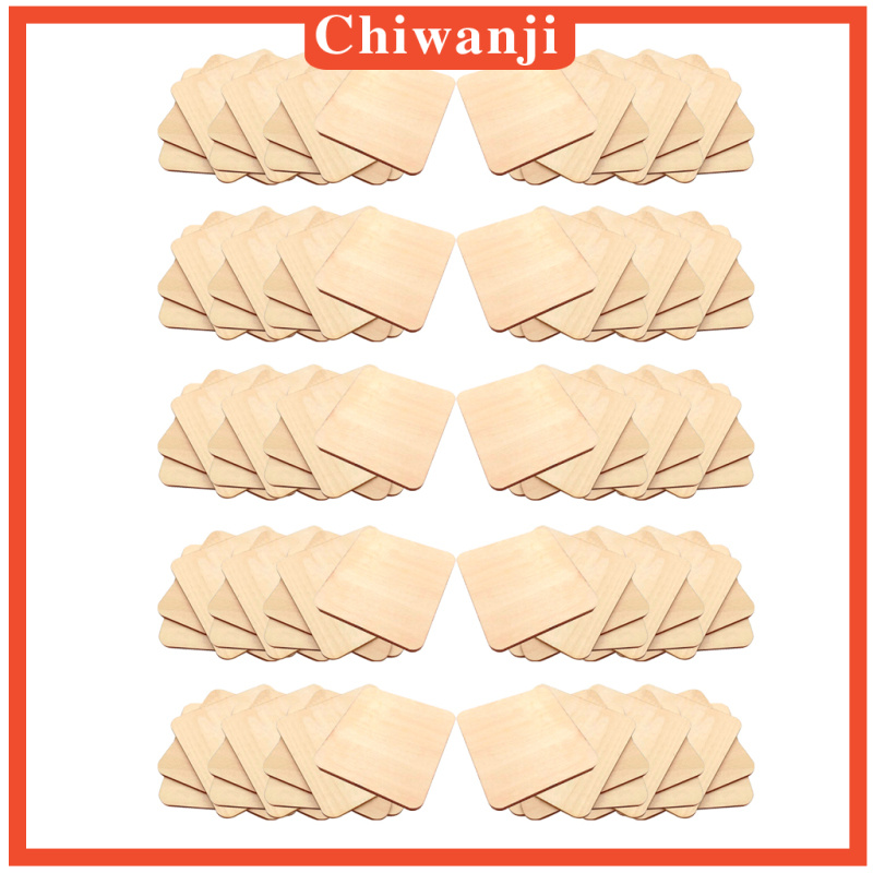 Bộ 100 Miếng Gỗ Vuông Cắt Gạch Lát Blesiya