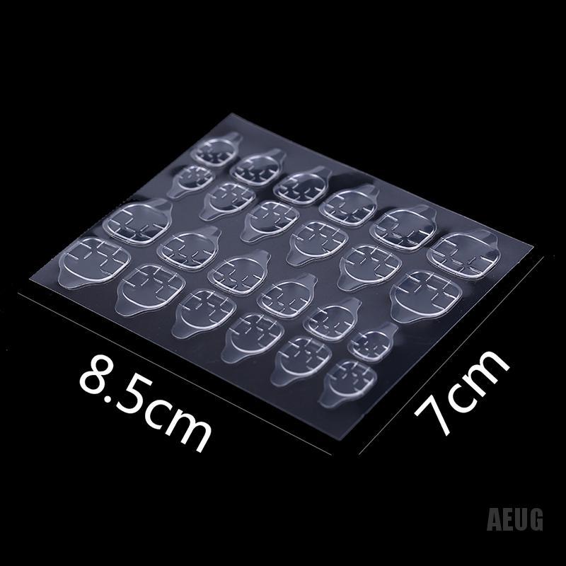 Set 5 Tờ / 24 Miếng Dán Móng Tay Giả Hai Mặt Tự Dính Tiện Lợi