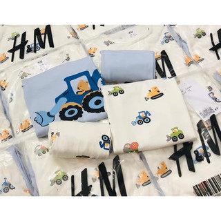 Set 2 bộ quần áo chi tiết oto cho bé