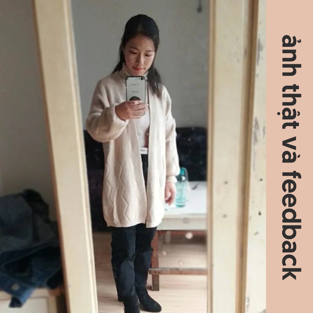 (SẴN) Áo khoác cardigan nữ dáng dài cách điệu 5 màu mã A00167 | BigBuy360 - bigbuy360.vn