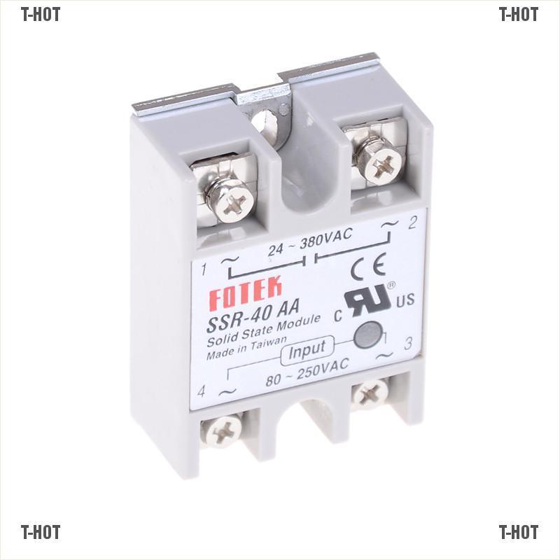 Rơ Le Thể Rắn Ssr-40Aa 40a Ac Relais 80-250v To 24-380vac Ac Ssr