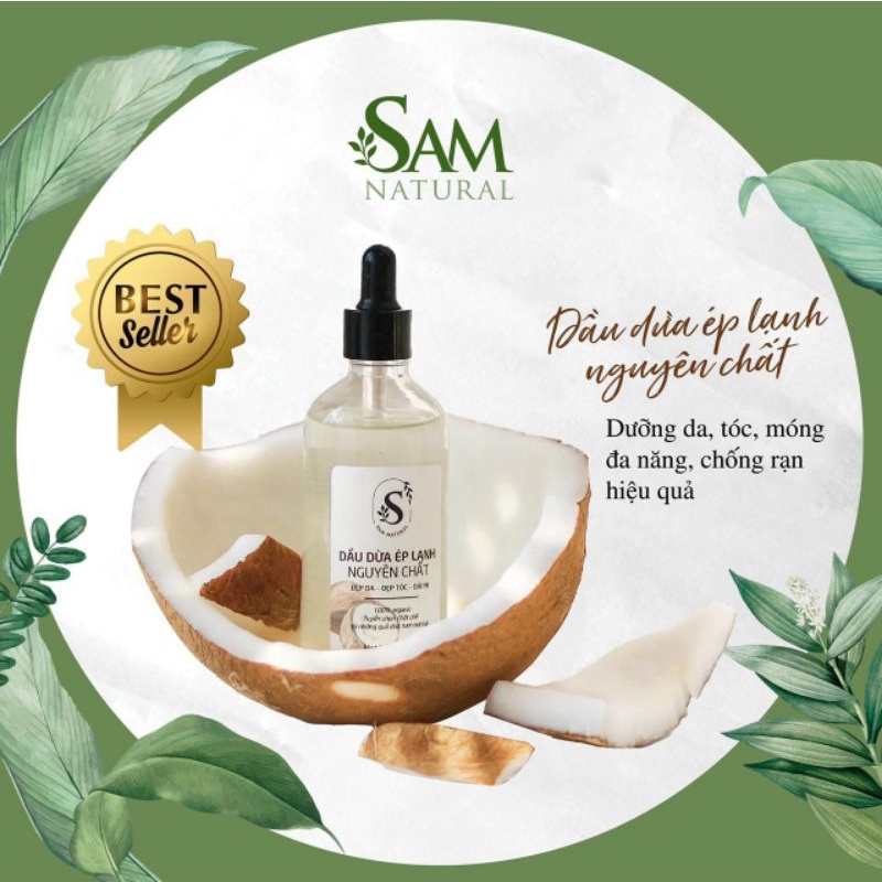 Dầu dừa ép lạnh nguyên chất - Sam Natural (có giấy chứng nhận) | BigBuy360 - bigbuy360.vn
