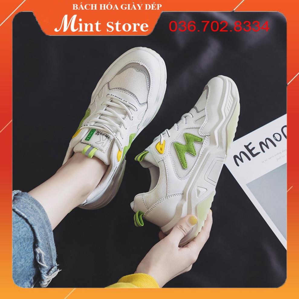 Giày Thể Thao Nữ 💖FREESHIP💖 Giày Độn Đế Nữ 5 Phân Chữ M Phản Quang Siêu Đẹp -nhg1 I !