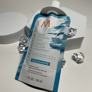 Mặt Nạ Dưỡng Bổ Sung Hạt Màu Moroccanoil Color Depositing Mask 30ml - Aquamarine (màu đại dương) { New 2024 }