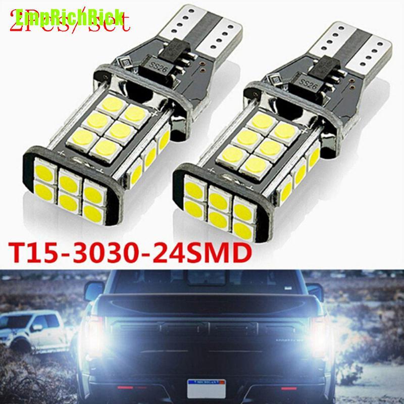 Set 2 Bóng Đèn Lùi Xe T15 W16w 24 Smd 3030 921 912 Led