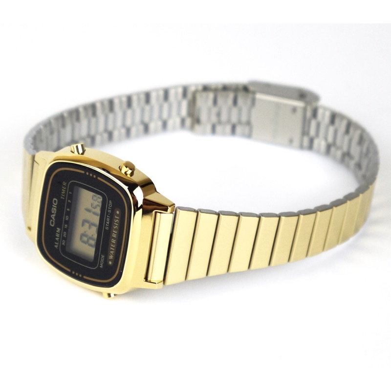 Đồng Hồ Casio Nữ LA670WGA-1DF Gold - Dây kim loại
