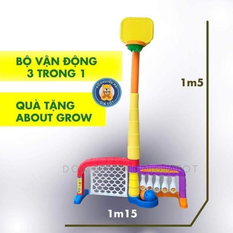 BỘ ĐỒ CHƠI 3 IN 1 BÓNG RỔ - BOWLING  - ĐÁ BÓNG ⚽️⚽️