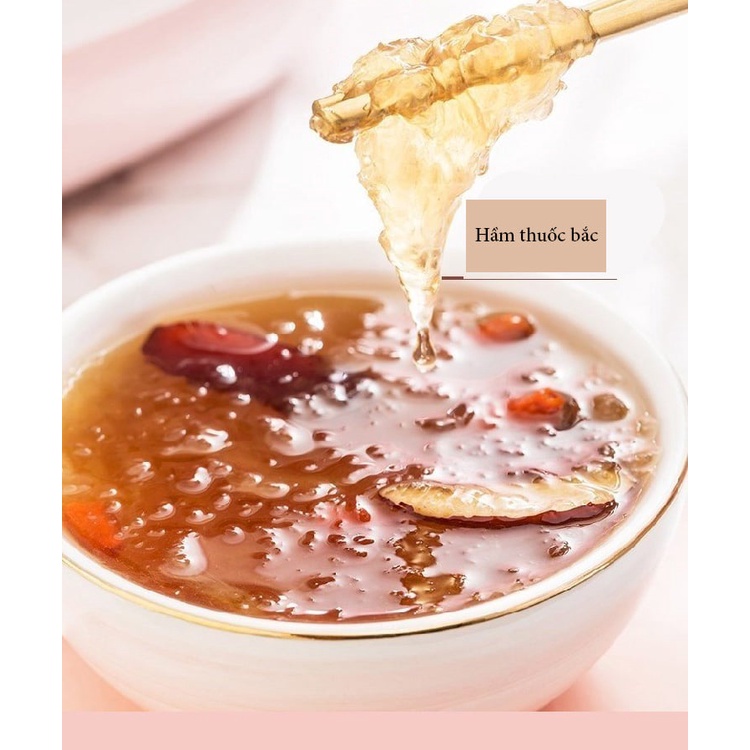 Nồi Chưng Yến, Nồi Nấu Cháo Chậm - Nồi Hầm Cách Thủy Dung Tích 1L, Lòng Nồi Bằng Sứ Giữ Nhiệt Tốt Hơn