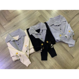 Áo Len Cổ Sơ Mi Tay Thêu Cực Dài - Thanh Phong Lucky Shop