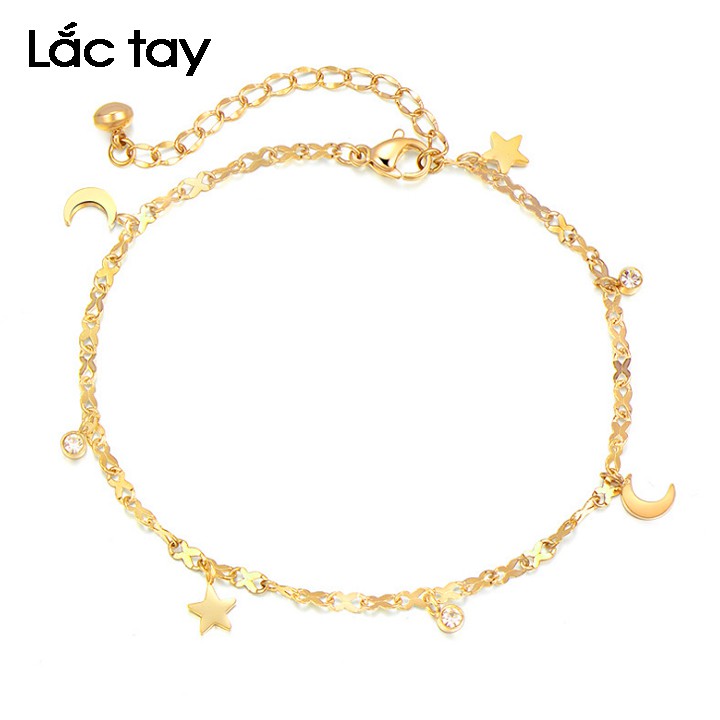 LẮC TAY TITAN TRĂNG SAO CÁCH ĐIỆU MÀU VÀNG TA133