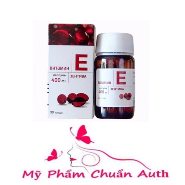 Lọ 30 viên viên uống Vitamin E Zentiva 400mg Nga