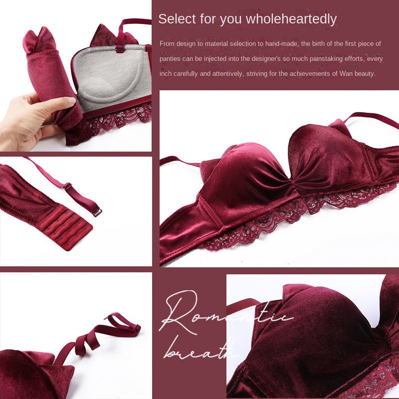 Áo Lót Nâng Ngực Không Gọng Vải Da Lộn Quyến Rũ Cho Nữ