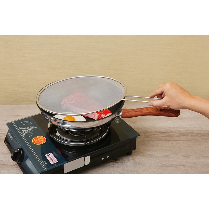 Nắp Chắn dầu mỡ inox, nắp đậy chảo bằng inox 29cm