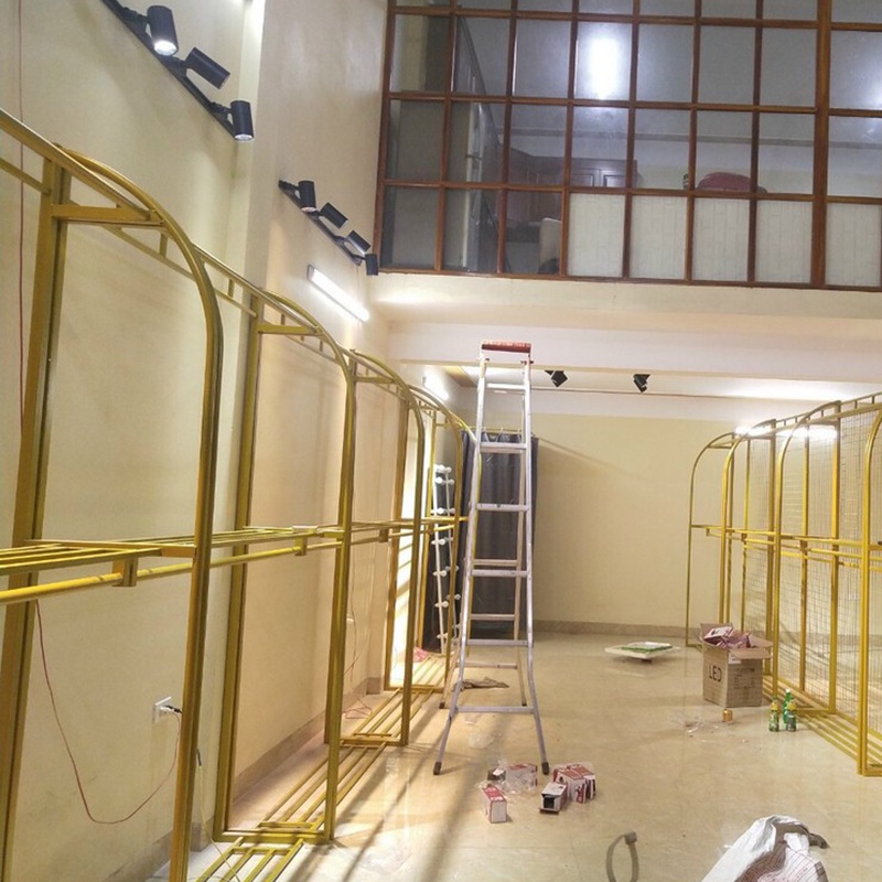 Giàn cánh buồm 2 tầng treo quần áo. Kệ treo quần áo sơn tĩnh điện