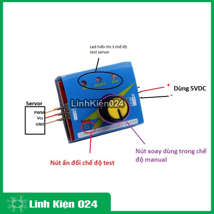 Mạch Test Động Cơ Servo Đa Năng ( S812 )