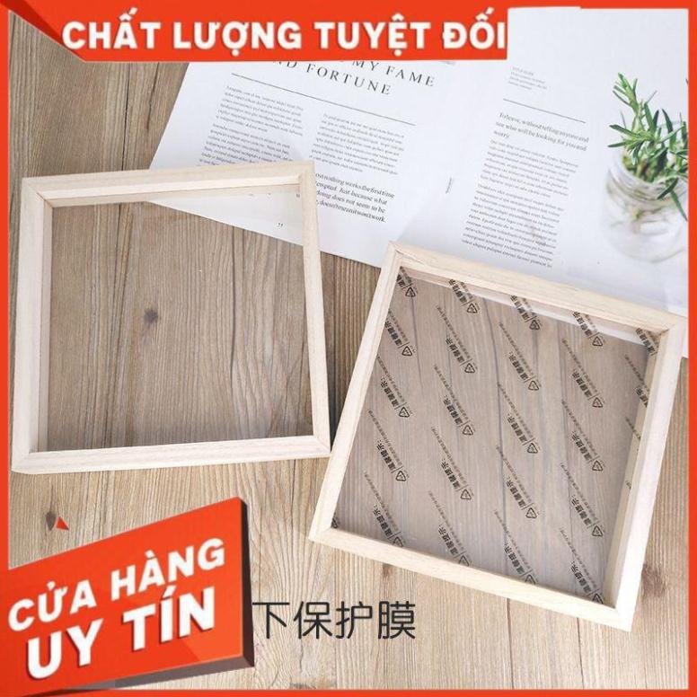 Khung gỗ kính mika 20x20cm loại đẹp