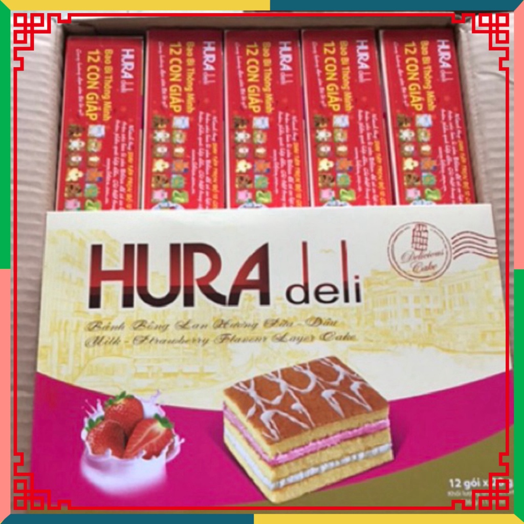 Bánh bông lan Hura Deli 12 gói 336g