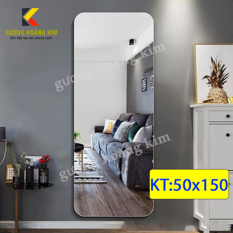 Gương toàn thân treo tường dán tường không viền giá rẻ kích thước 60x120, 40x150, 50x150 cm- guonghoangkim mirror hk5004