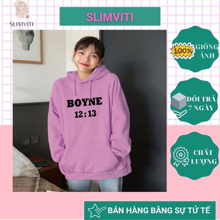 Áo hoodie form rộng nam nữ cute có dây kéo SLIMVITI HDI12 | BigBuy360 - bigbuy360.vn